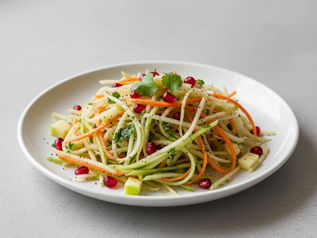 Салат из зеленой редьки с морковью