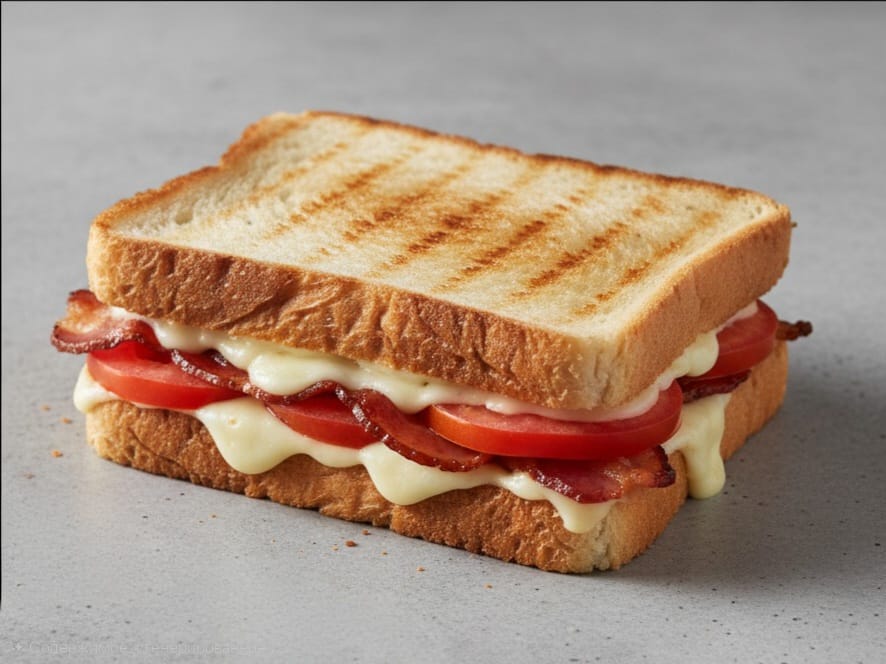 Сэндвич с сыровяленым беконом