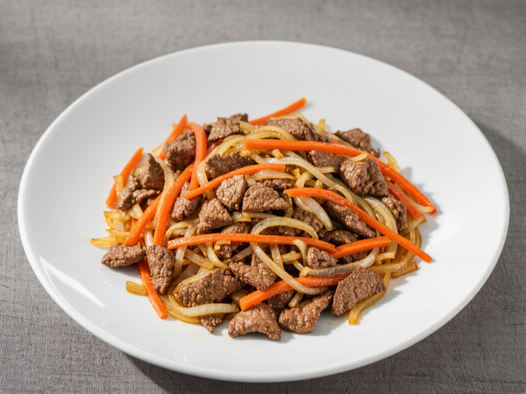 Печень с луком и морковью